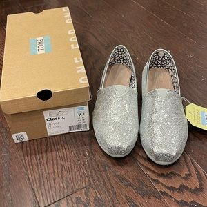 Brand new silver glitter Tom’s